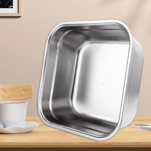 Tazón De Acero Inoxidable Grande Rectangular Para Mezclar