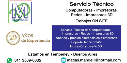 Imagen 2 de 4 de Servicio Técnico Impresoras Hp Epson 3d Impresiones 3d Z Sur