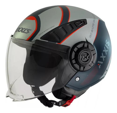 Capacete Axxis Importado Espanha Aberto Metro S Techno Grey