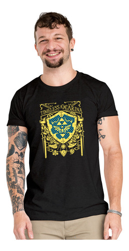 Polera Zelda Timeless Ocarina Gamer Algodón Orgánico Wiwi