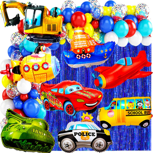 50 Art Globos Vehiculos Transportes Camion Grua Construccion