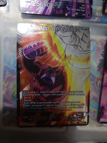 Toppo Unleashed Carta Dragon Ball Brillante 