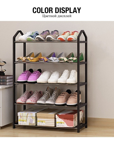 Imagen 6 de 9 de Estante Organizador De Zapatos, Metalico Pack X 3 Un