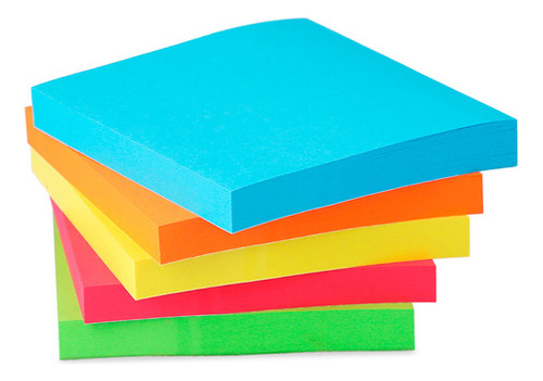 400h Notas Adhesivas 3x3 Mae Diferentes Colores Neon Oficina