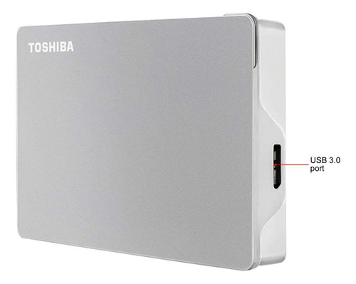Disco Duro Externo Toshiba Canvio Flex 4tb Usb-c Usb-a Plata