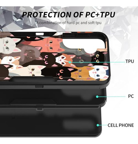 Funda Para Galaxy A15 5g Colorful Cats 6.5 PuLG Silicon Goma