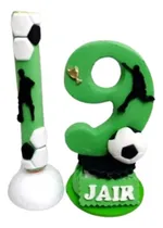 Comprar Vela Temática Fútbolfútbol En Porcelana Fría + Bengala