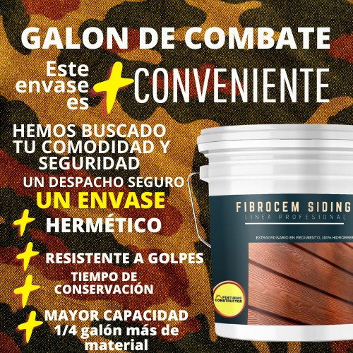 Pintura Para Fibrocem Siding Castaño Galón 4lts