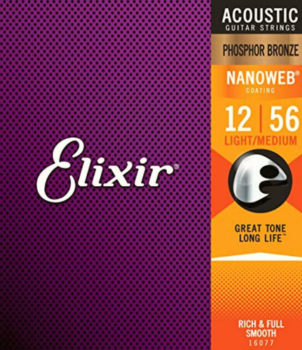 Elixir Cuerdas Para Guitarra Acústica De Bronce Fosforado