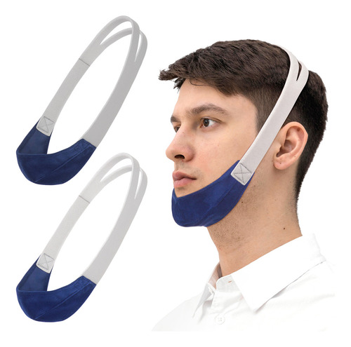 2pcs Banda mandibular antironquidos apnea Mejora Respiracio en General Medihealer