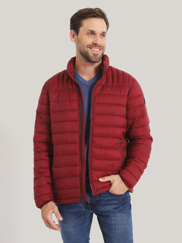 Parka Weight Quilted Rojo Tommy Hilfiger