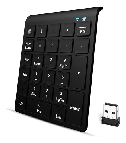 E Teclado Numérico Inalámbrico Usb 2.4g De 27 Teclas Con E