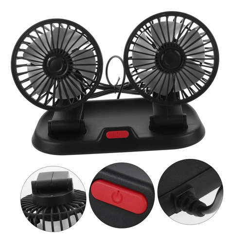 2025 Usb Recargable Mini Coche Fan 12/24v Enfriamiento De