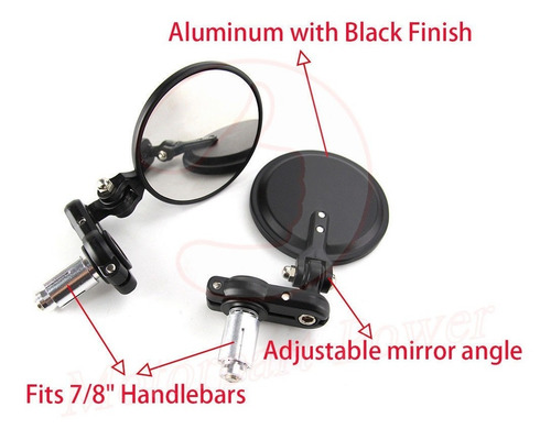 Espejos Retrovisores Para Moto Cafe Racer Bobber Universales