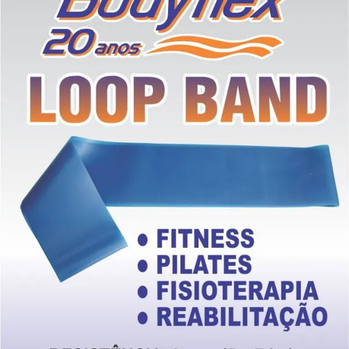 Faixa Elástica Circular Loop Band Leve Azul Bodyflex