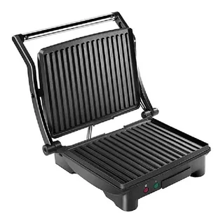 Parrilla Panini Prensa Chefman Rj02-180-4-r Apertura 180° Color Negro