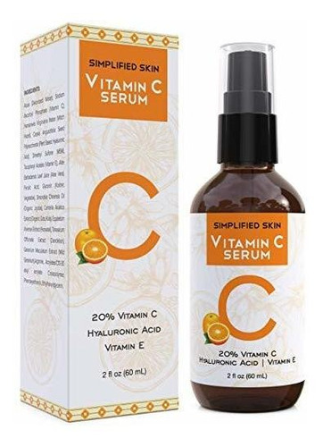 Vitamin C Serum 20% For Face & Eyes (2 Oz). Anti Aging, Wrin