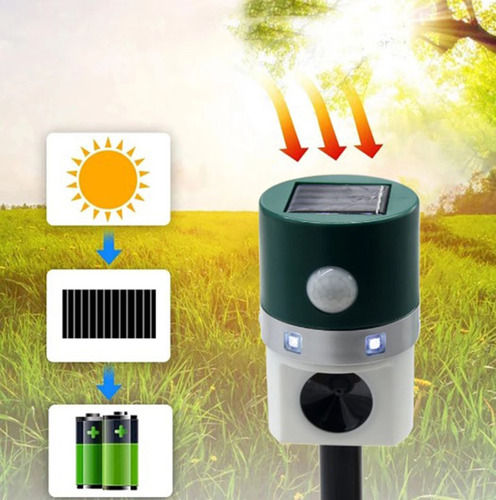 Repelente Insectos Sensor Ultrasonico Animales Jardin Lau