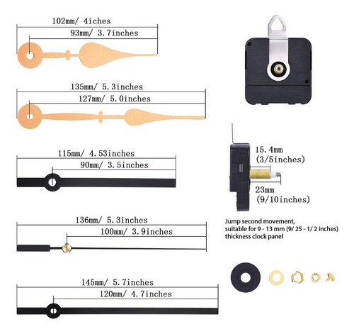 Kit De Mecanismo De Reloj De , Reemplazo Del Estilo B