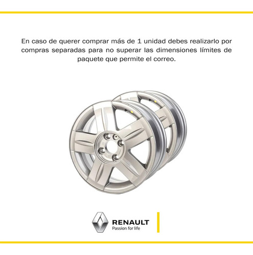 Llanta Chapa 16 Renault 403005883r I Color Negro