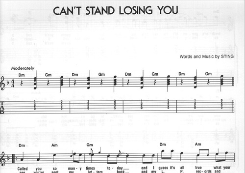 The Police The Best Of / 19 Partituras Tablaturas Guitarra