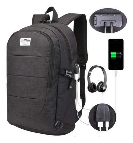 Mochila Porta Notebook Gadnic Con Candado Antirrobo