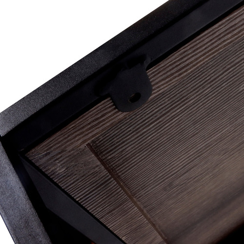 Mesa De Centro Auxiliar Sala Rectangular Marrón Minimalista Color Marrón Oscuro