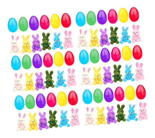 Huevos De Pascua Con Animales De Peluche Decoración 36 Set