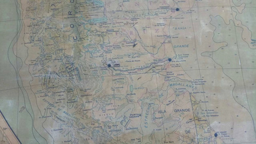 Antiguo Mapa República Argentina Entelado Igm 1952 Peronismo