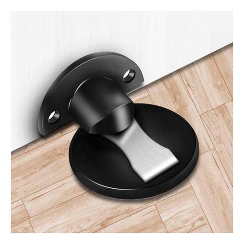 Tope Y Reten Magnético De Piso Para Puerta Acero Inoxidable Negro Inomax IM6035