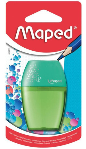 10 Pzas Sacapuntas C/deposito Maped 634753 Shaker Eliptico B