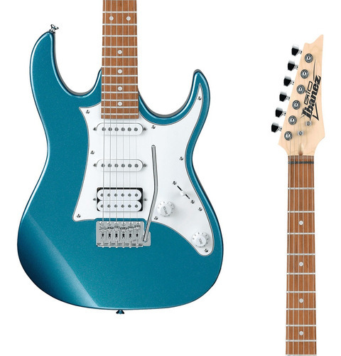 Kit de guitarra Ibanez Gio Grx40 con amplificador Marshall y accesorios, color azul, material de diapasón de Jatobá, guía para la mano derecha
