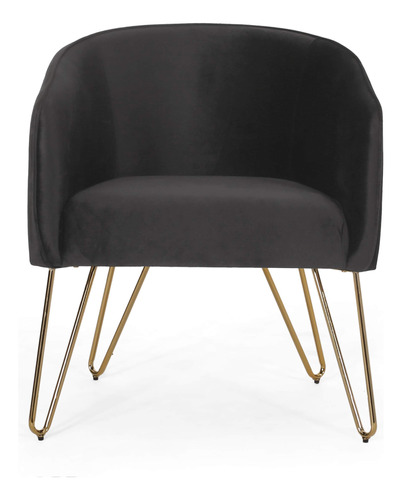 Christopher Knight Home Grelton Club Chair, Negro + Dorado