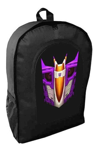 Mochila Negra  Transformers Adulto / Escolar D38