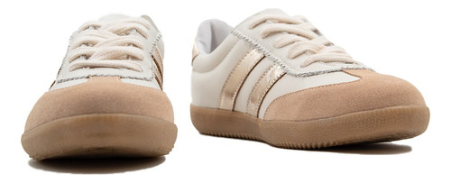 Zapatillas Urbanas De Mujer Cuero Vacuno Gamuzado Fiori Vico