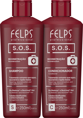 Felps Kit Duo Sos Shampoo + Condicionador 250ml + Brinde!!