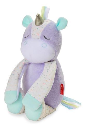 Pelúcia Acalma Bebê Unicórnio Skip Hop Cinza