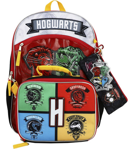 Mochila Harry Potter Con Lonchera Y Cartuchera Teletiendauy