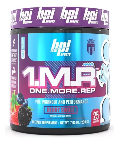 One More Rep Pre Work Bpi Sports 25 Srv Sabor Berry Swole