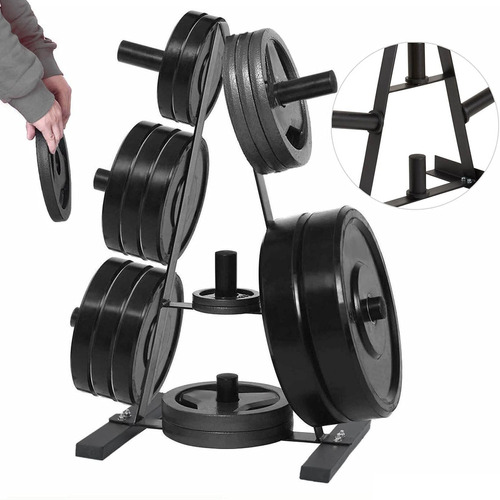 Soporte Pesa Para Gimnasio Casa Arbol Peso Placa Fuerza 2.0