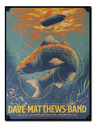 #1268 - Cuadro Decorativo Dave Matthews Band Pez Rock Poster