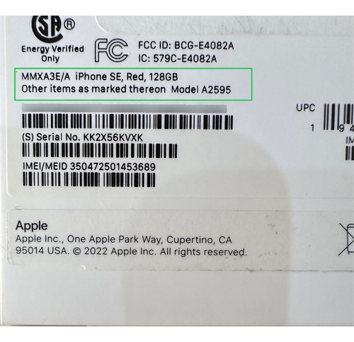 iPhone SE 3a Gen 128 Gb (Usado)