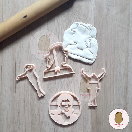 Cortante Galletita Fondant Michael Jackson X 4 Unidades