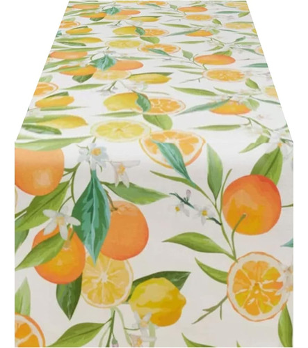 Saro Lifestyle Grove House Collection Lemon And Orange Print