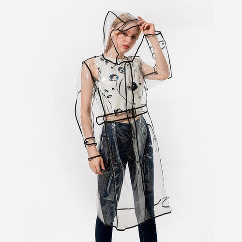 Las Mujeres Niñas Eva Transparente Impermeable Ligero