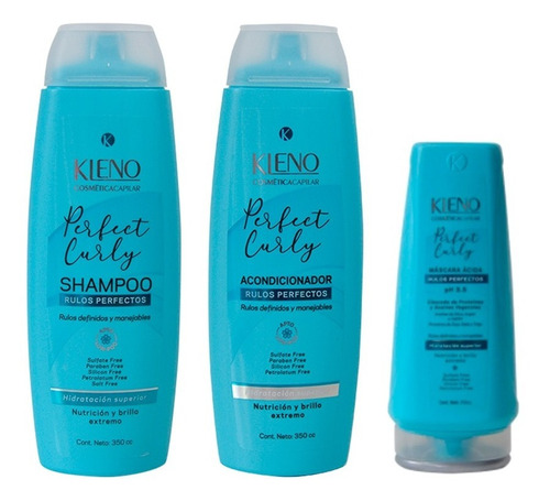 Kit Kleno Perfect Curly Shampoo + Acondicionador + Mascara
