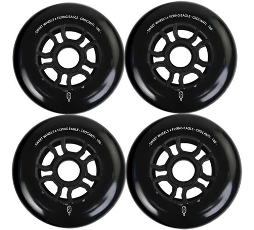 Ruedas Flying Eagle Sweet Wheels Negras 100/88a Set 4 Unidad