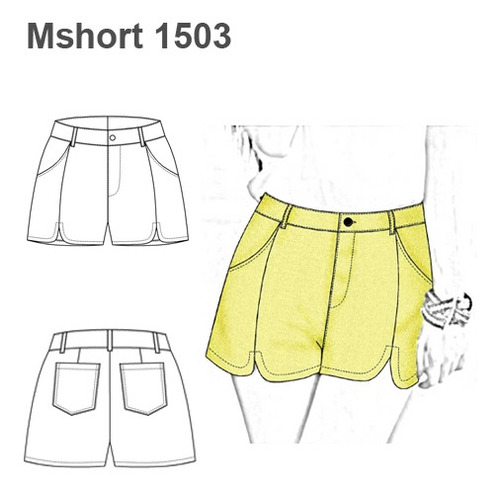Molde, Patrón Short Pantalon Corto Mujer