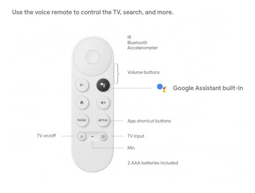 Imagen 2 de 6 de Chromecast Smart Tv Netflix Google Tv 4k Hdr Control Remoto