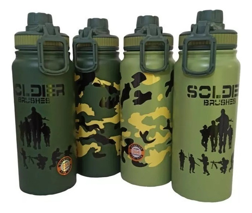 Botella Termica Soldier Militar 700ml Doble Acero Inox